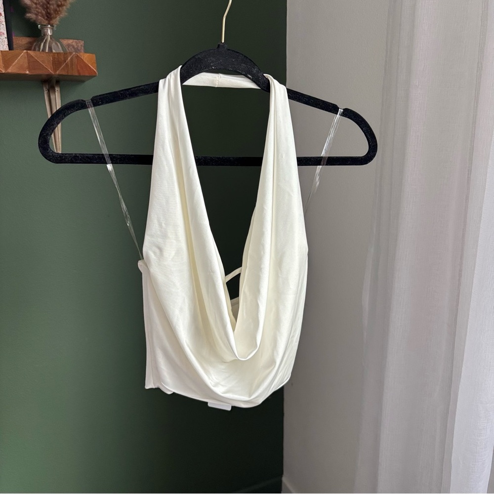 Women halter cowl neck going out crop top